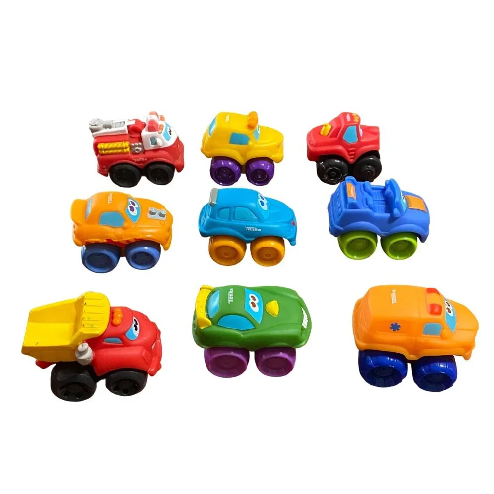 Tonka LIttle Chuck and Friends Mini Vehicles Lot‎ of 9 Anthropomorphic Rolling